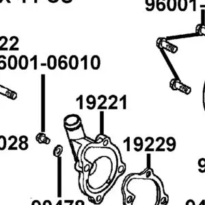 19221-KHE7-900-M9A COVER WATER PUMP — diagram cutout
