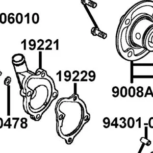 19229-LBA7-900 GASKET???WATER PUMP — diagram cutout