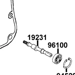19231-KKJ9-011 SHAFT WATER PUMP — diagram cutout