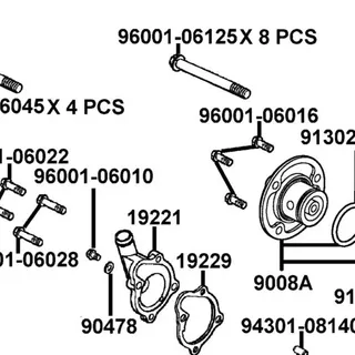 96001-06125-06 BOLT FLANGE SH 6*125 — diagram cutout