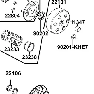 90201-KHE7-900 NUT C FLANGE M12 — diagram cutout