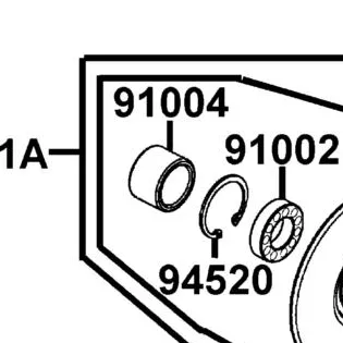 91004-KHE7-900 BRG NDL 22X29X18 — diagram cutout