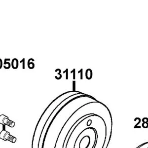 31110-LDE9-E00 FLYWHEEL COMP (D406) — diagram cutout