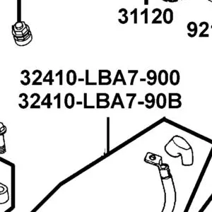 32410-LBA7-90B CABLE STARTER MOTOR — diagram cutout