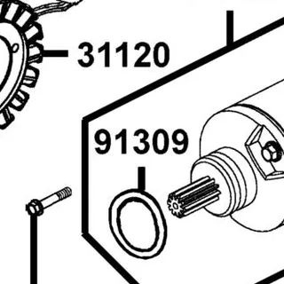 91309-4E25-004 O-RING 24.4*3.1 — diagram cutout