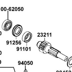 23211-LBA7-900 SHAFT MAIN — diagram cutout
