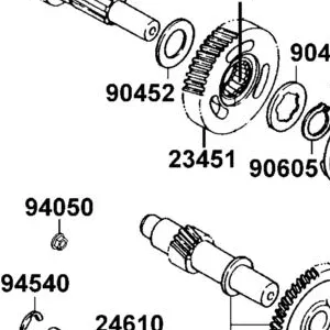 23451-LBA7-900 GEAR BACKWARD — diagram cutout