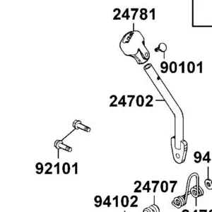 24702-LBA7-900 BAR CHANGE HANDLE — diagram cutout