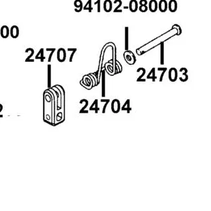 24704-LBA7-900 SPRING CHANGE HANDLE — diagram cutout