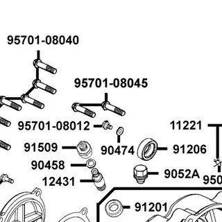 95701-08045-06 BOLT FLANGE 8*45 — diagram cutout