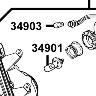 34901-KFA6-900 BULB HEAD LIGHT (HSI 12V 35/35W) — diagram cutout