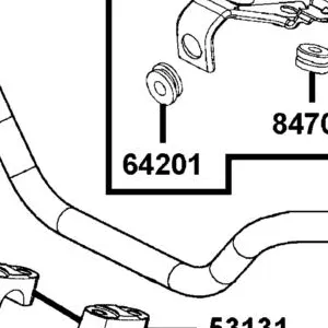 64201-KHE1-B50 RUBBER FR COVER — diagram cutout