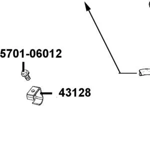 43128-LBA7-900 CLAMPER RR BRAKE HOSE — diagram cutout