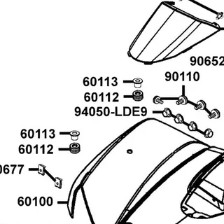 94050-LDE9-E00 NUT LOCK — diagram cutout