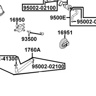 95002-02100 CLIP B15 TUBE