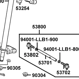 94001-LLB1-900 NUT HEX LH 10MM — diagram cutout