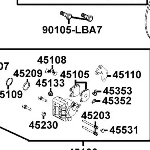 45105-LBA7-305 PAD SET — diagram cutout