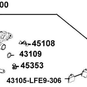 45108-LBA7-900 SPRING PAD — diagram cutout
