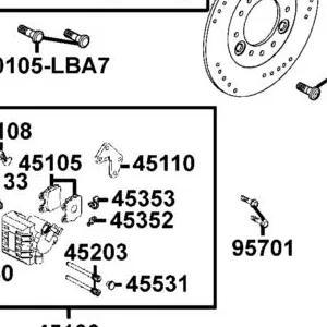 45110-LBA7-305 BRACKET R — diagram cutout