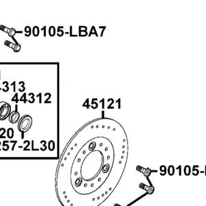 45121-PRB3-900 DISK FR BRK R — diagram cutout