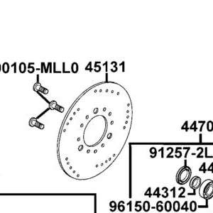 45131-PRB3-900 DISK FR BRK L — diagram cutout