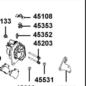 45203-LBA7-900 PIN HANGER — diagram cutout