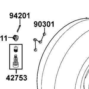 90301-LBA7-900 NUT WHEEL M10 — diagram cutout