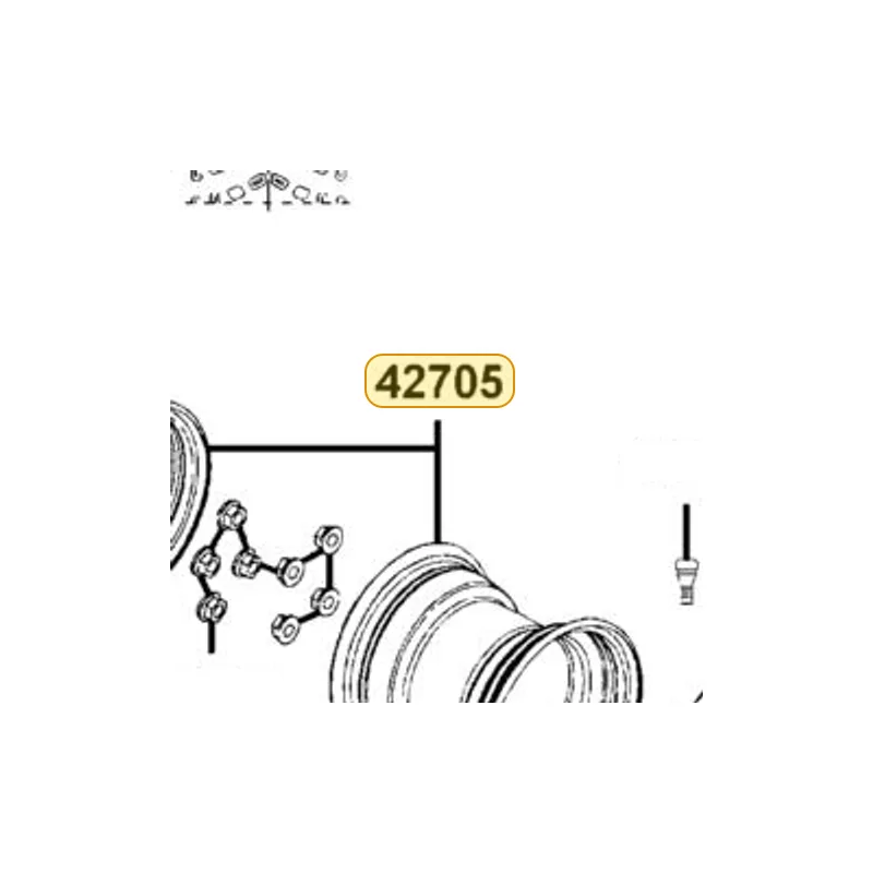 42705-LBA7-90C-NJA RIM RR WHEEL (Silver) — diagram cutout