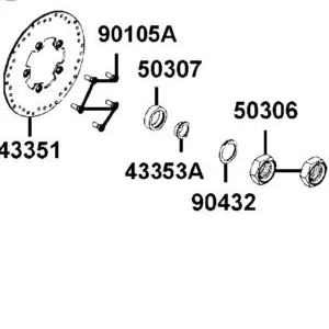 43353-LBA7-900 COLLAR RR CALIPER BRKT — diagram cutout