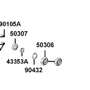 50306-LBA7-900 NUT REAR SHAFT — diagram cutout