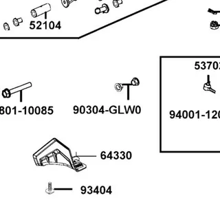 90304-GLW0-90A NUT U FLANGE 10MM — diagram cutout