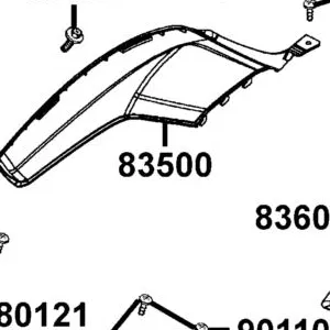 83500-LBA7-910-N1R COVER R SIDE (Black) — diagram cutout