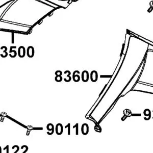 83600-LBA7-910-N1R COVER L SIDE (Black) — diagram cutout