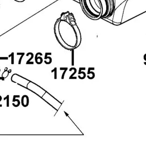 17255-KAK-9000 BAND A AIR/C CONNECTING TUBE — diagram cutout