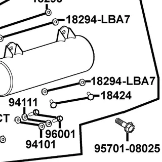 18294-LBA7-E00 PACKING MUFFLER STAY — diagram cutout