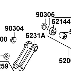 5231A-LBA7-600 LINK ASSY RR CUSHION — diagram cutout