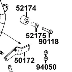 52175-LBA7-900 COLLAR CHAIN RUBBER — diagram cutout