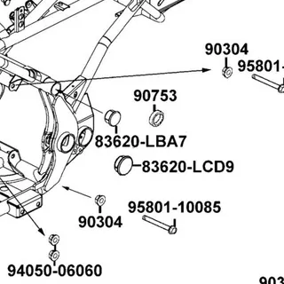 83620-LBA7-900 CAP PIPE — diagram cutout