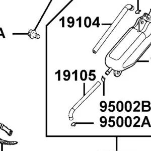 19105-LBA7-900 HOSE ASSY RESERVE TANK-PRESSURE VALVE — diagram cutout