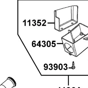 64305-LBA7-900 CASE DUCT B L COVER — diagram cutout