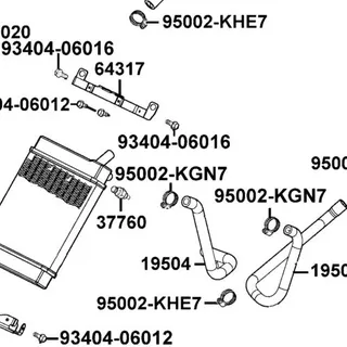 95002-KGN7-910 CLIP TUBE — diagram cutout