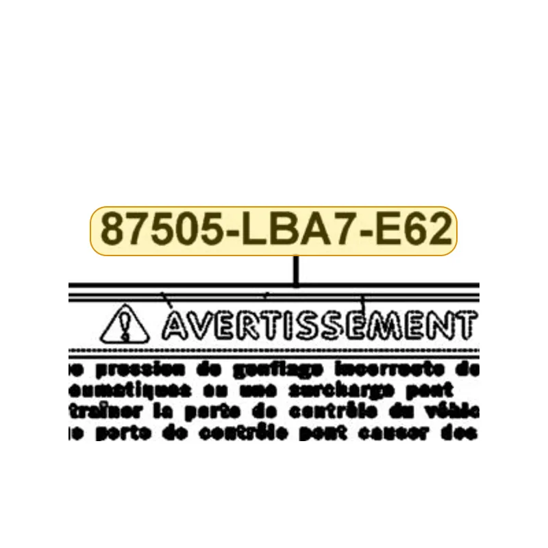 87505-LBA7-E62-T01 LABEL TIRE OFFROAD — diagram cutout