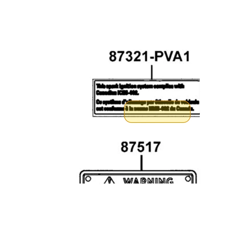 87517-LBA7-MG0-T01 CAUTION DRIVE AGE — diagram cutout