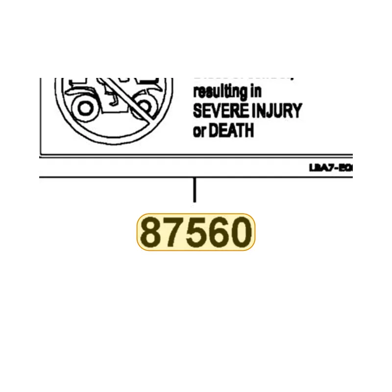 87560-LBA7-MG0-T01 CAUTION LIST — diagram cutout