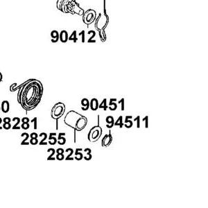 90451-GBN2-601 WASHER KICK SPINDLE — diagram cutout