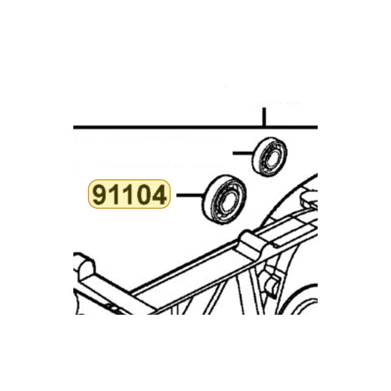 91104-KGN7-671 BRG BALL RADIAL 6204 — diagram cutout