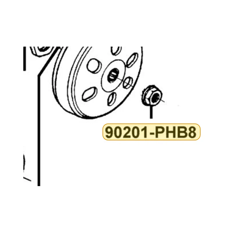 90201-PHB8-001 NUT C FLANGE M12(C) — diagram cutout