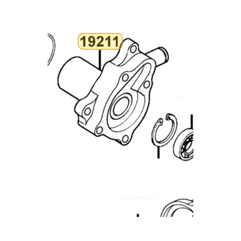 19211-KEBE-900 BODY WATER PUMP — diagram cutout