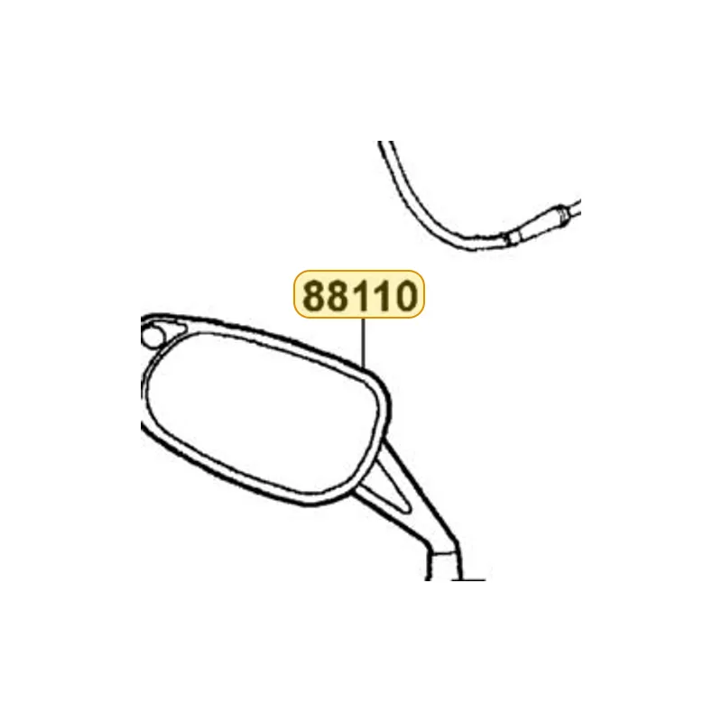 88110-KHD8-900-BAP MIRROR ASSY R BACK **(0) C.2003.09.06 (Bright Blue) — diagram cutout