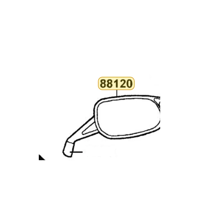 88120-KHD8-900-BAP MIRROR ASSY L BACK **(0) C.2003.09.06 (Bright Blue) — diagram cutout